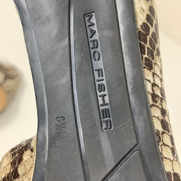 Marc Fisher peep toe pumps snake skin print - Picture 11 of 13